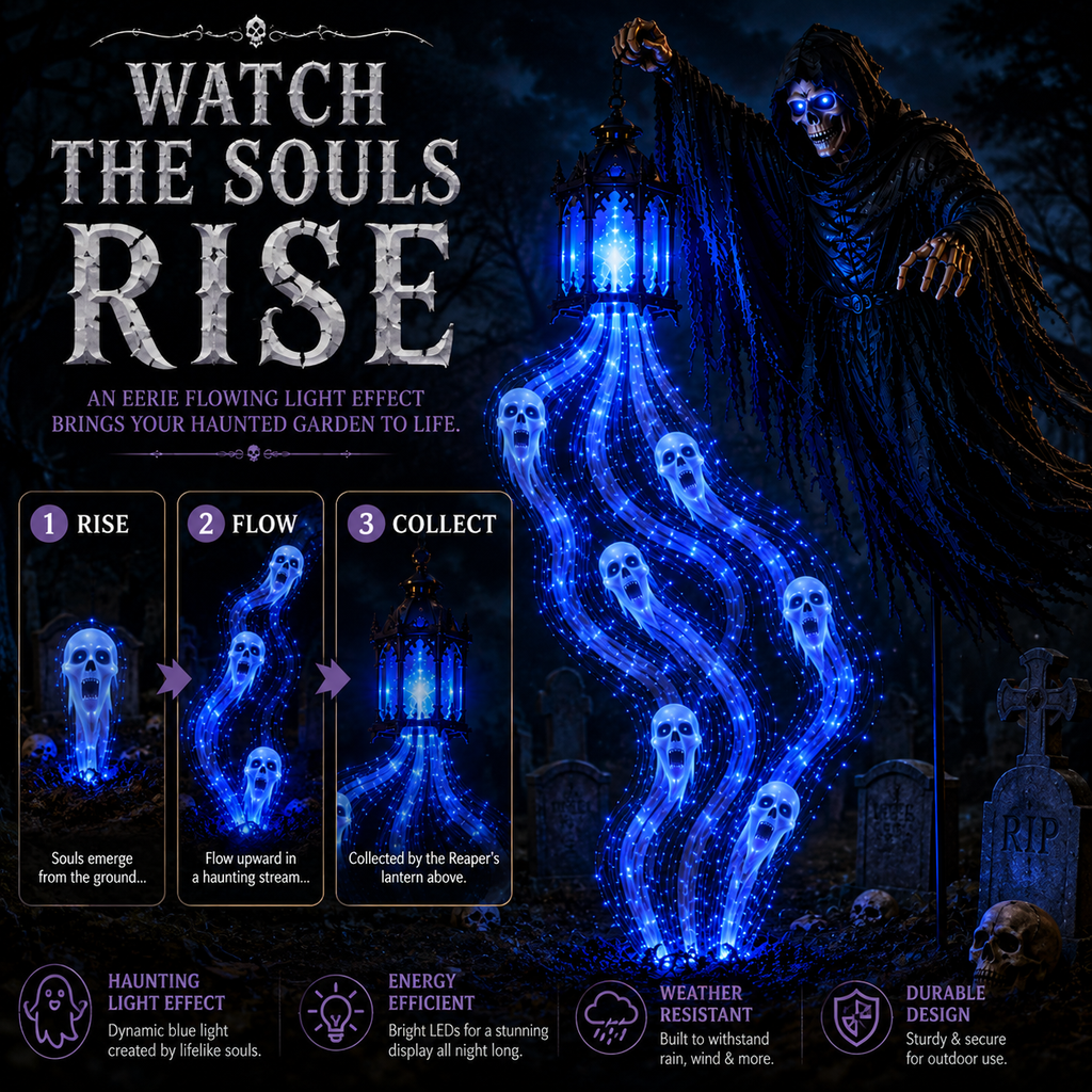 🎁💀Halloween Soul Harvester Animated Garden Light