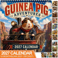 🥰2027 Cute Guinea Pig Adventures Wall Calendar